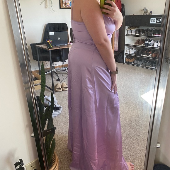 Nasty Gal Lavender Slit Wrap Maxi Dress - Picture 10 of 12